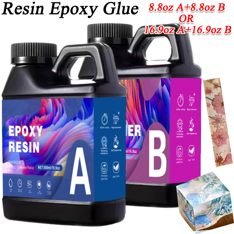 Resin Art Table Top - 17.6oz/33.8oz AB Resin Epoxy Glue UV