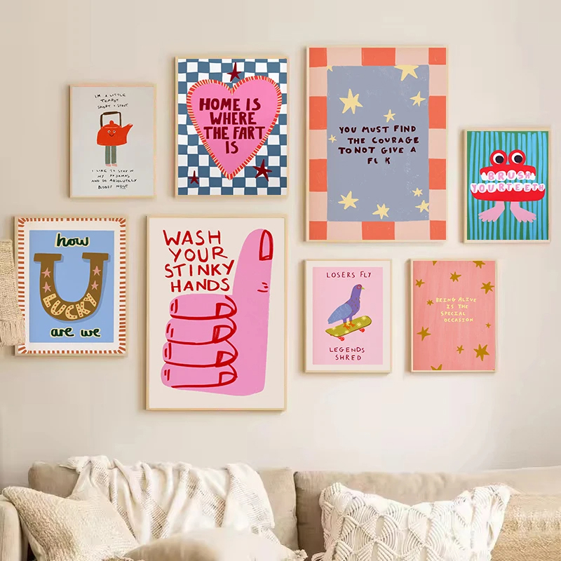 Resin Art Quotes - Colorful Humorous House Slogan Mental Quotes