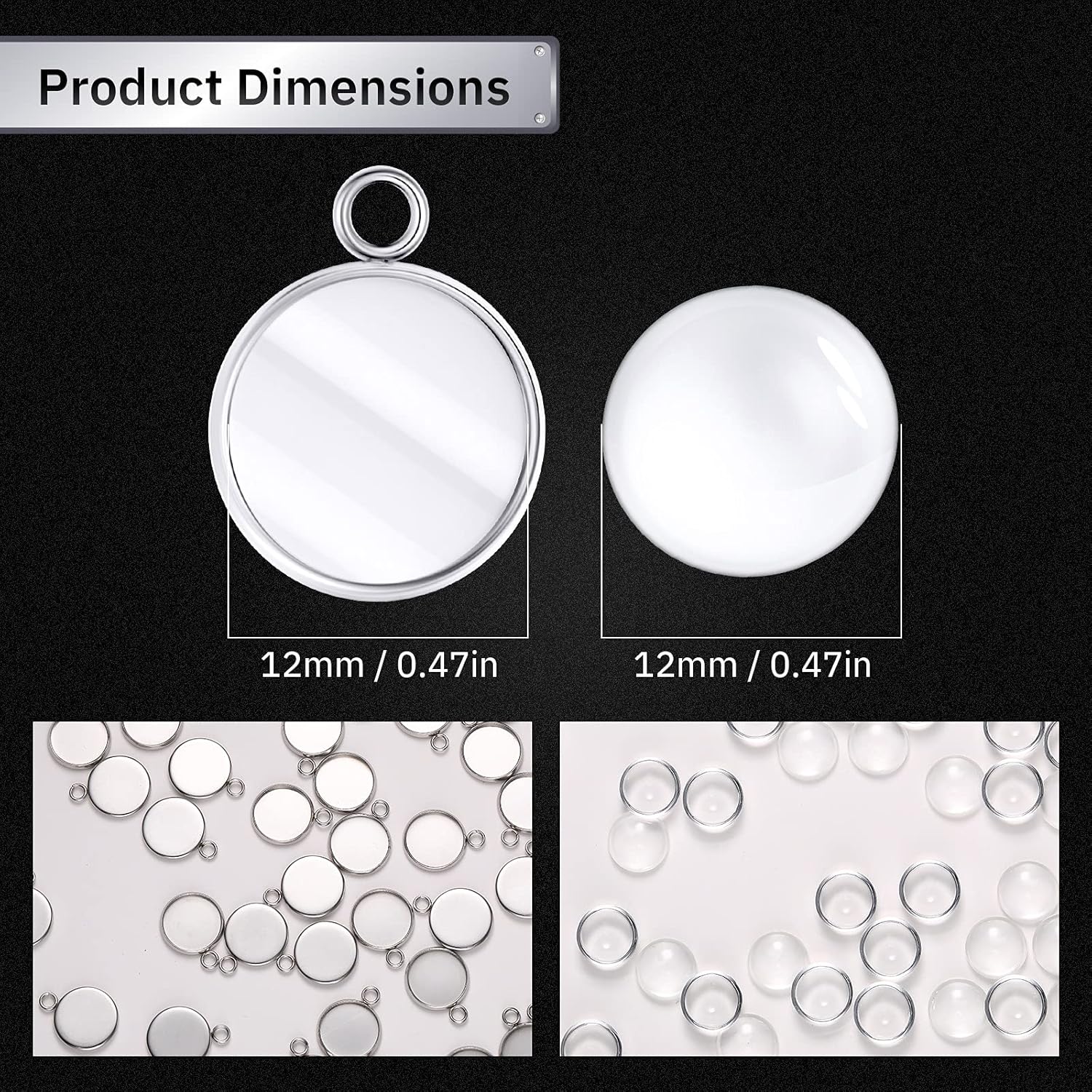 20 Pieces Stainless Steel Roun - Resin Art Earrings ulasan dan harga