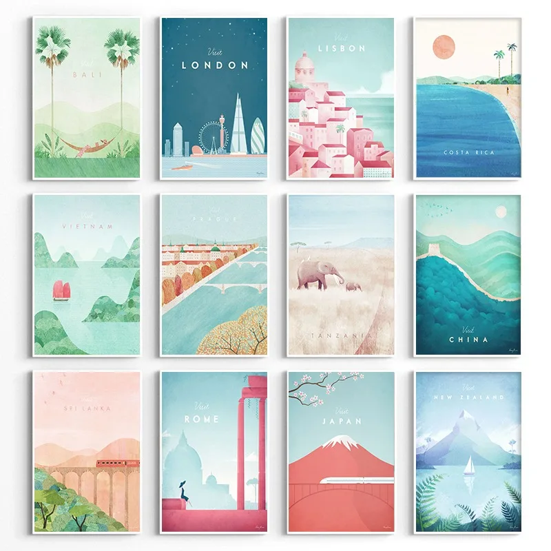 World Minimalist Travel Poster - Resin Art World ulasan dan harga