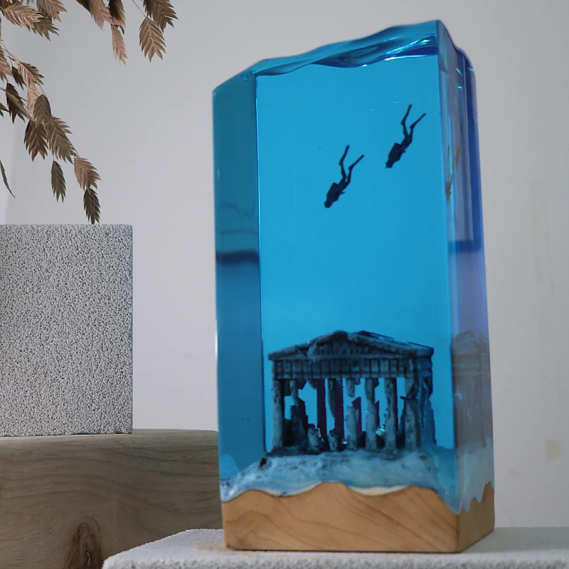 NEW Marine Art Home Decoration - Resin Art And Wood ulasan dan harga