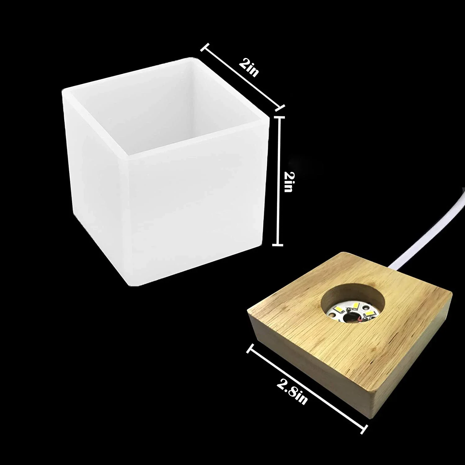 Square Light Resin Mold,led Si - Resin Art Equipment ulasan dan harga