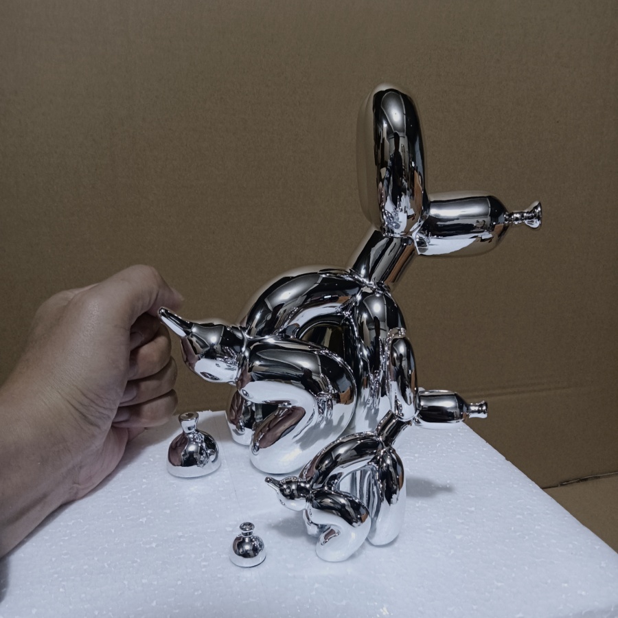 Modern Art Squat Balloon Dog A - Resin Art And Wood ulasan dan harga
