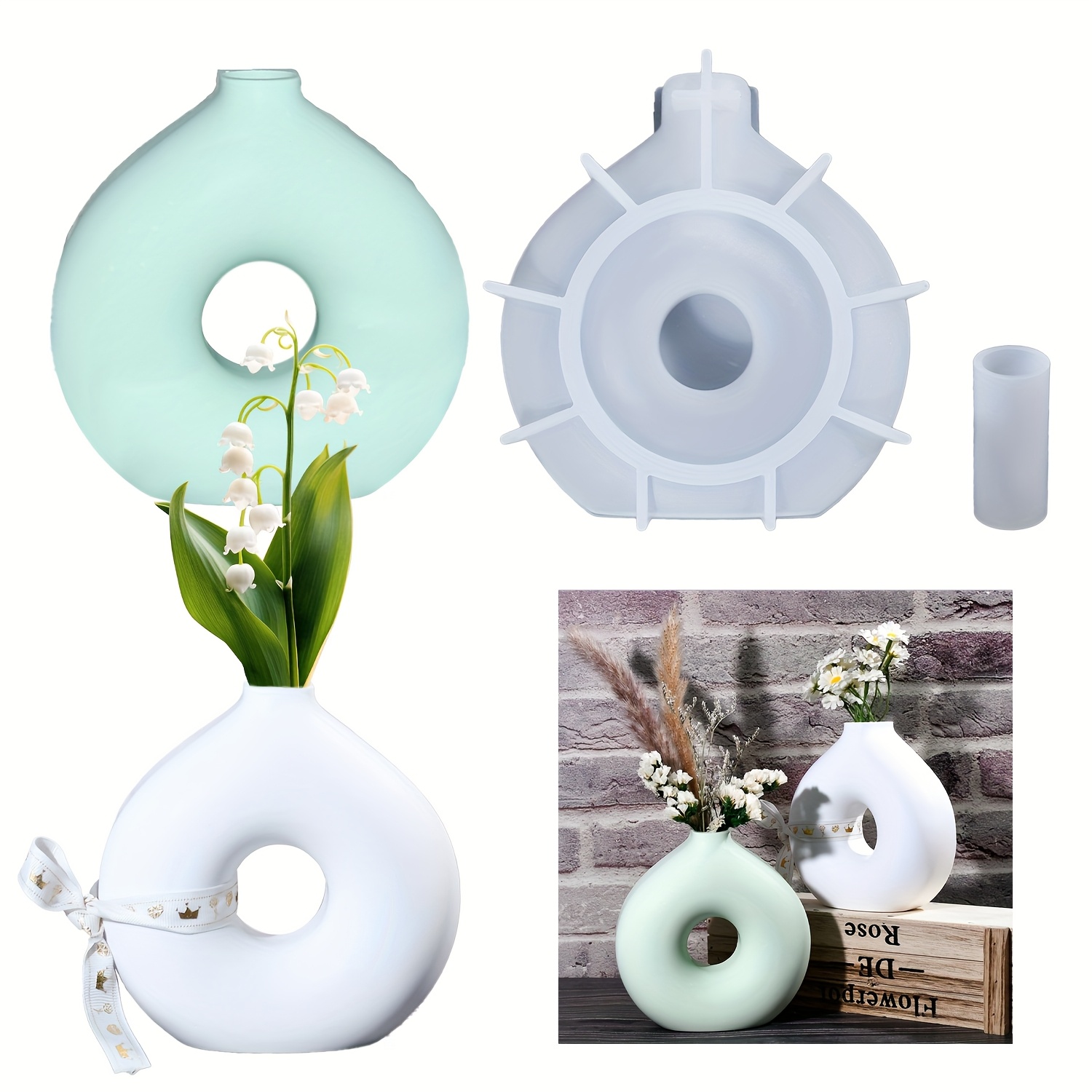1 DIY Round Vase Silicone Moul - Resin Art Equipment ulasan dan harga