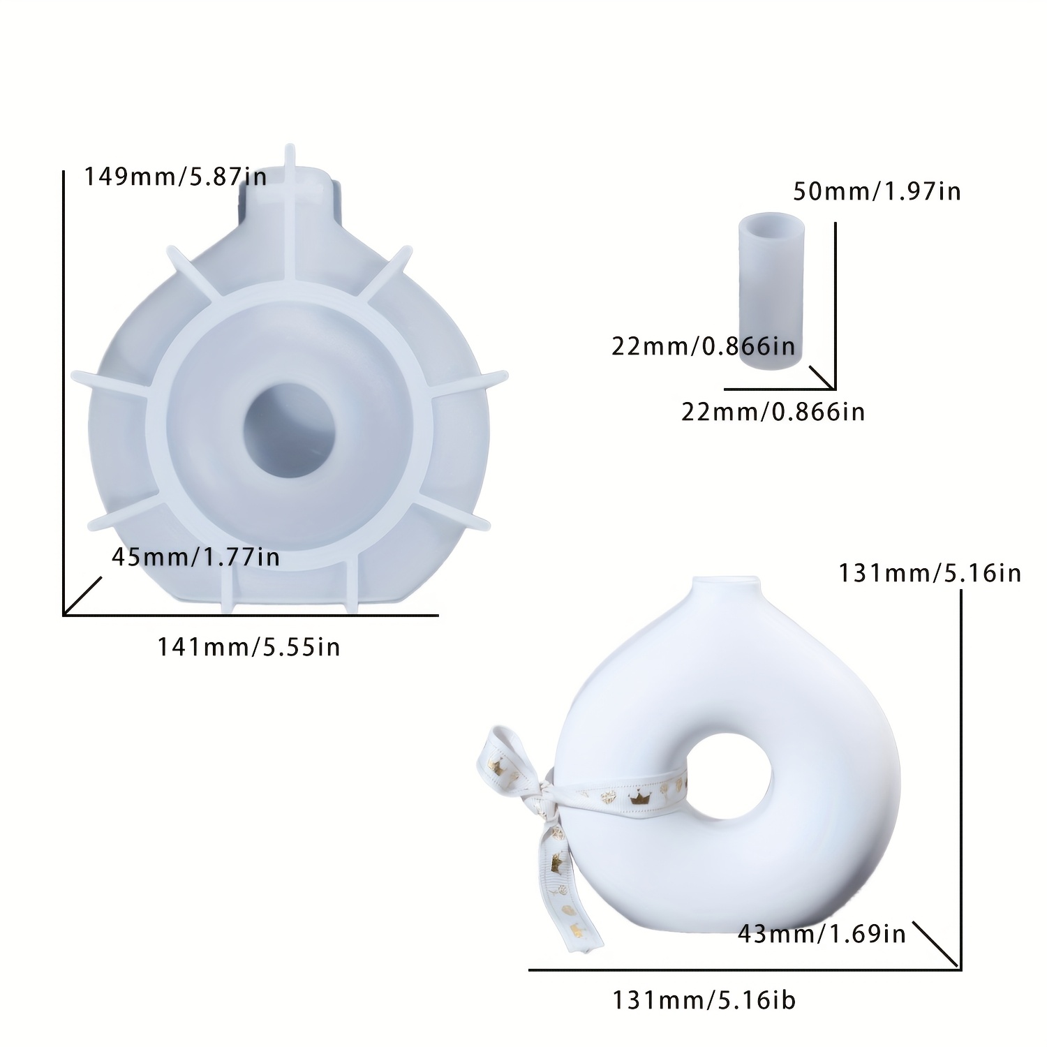 1 DIY Round Vase Silicone Moul - Resin Art Equipment ulasan dan harga