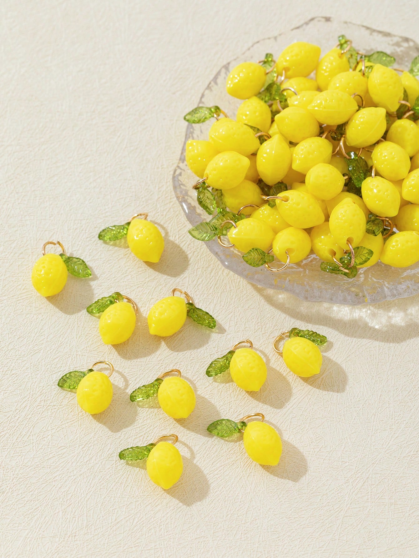 10Pcs 3D Lemon Resin Charms Pe - Resin Art Earrings ulasan dan harga