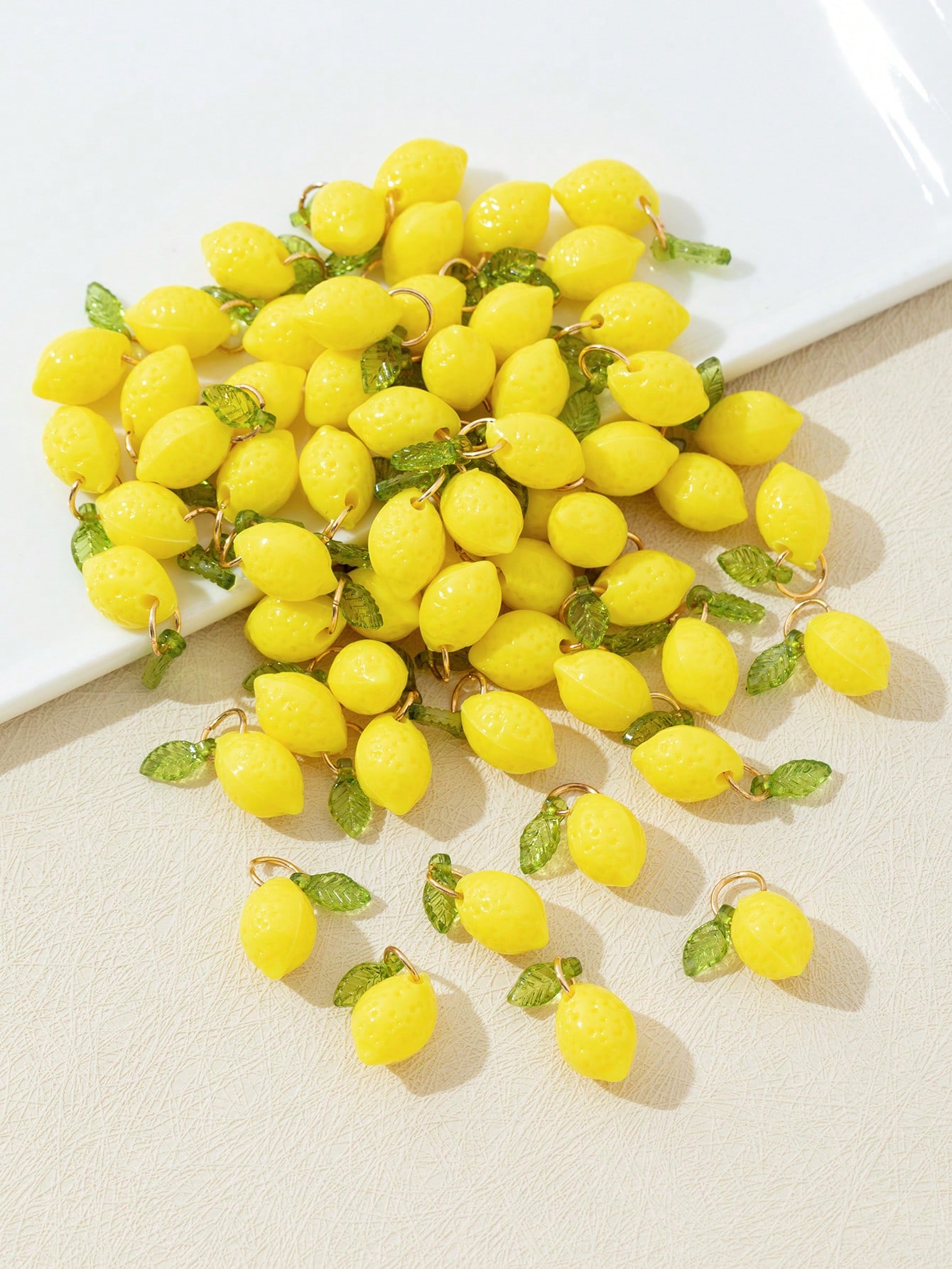 10Pcs 3D Lemon Resin Charms Pe - Resin Art Earrings ulasan dan harga