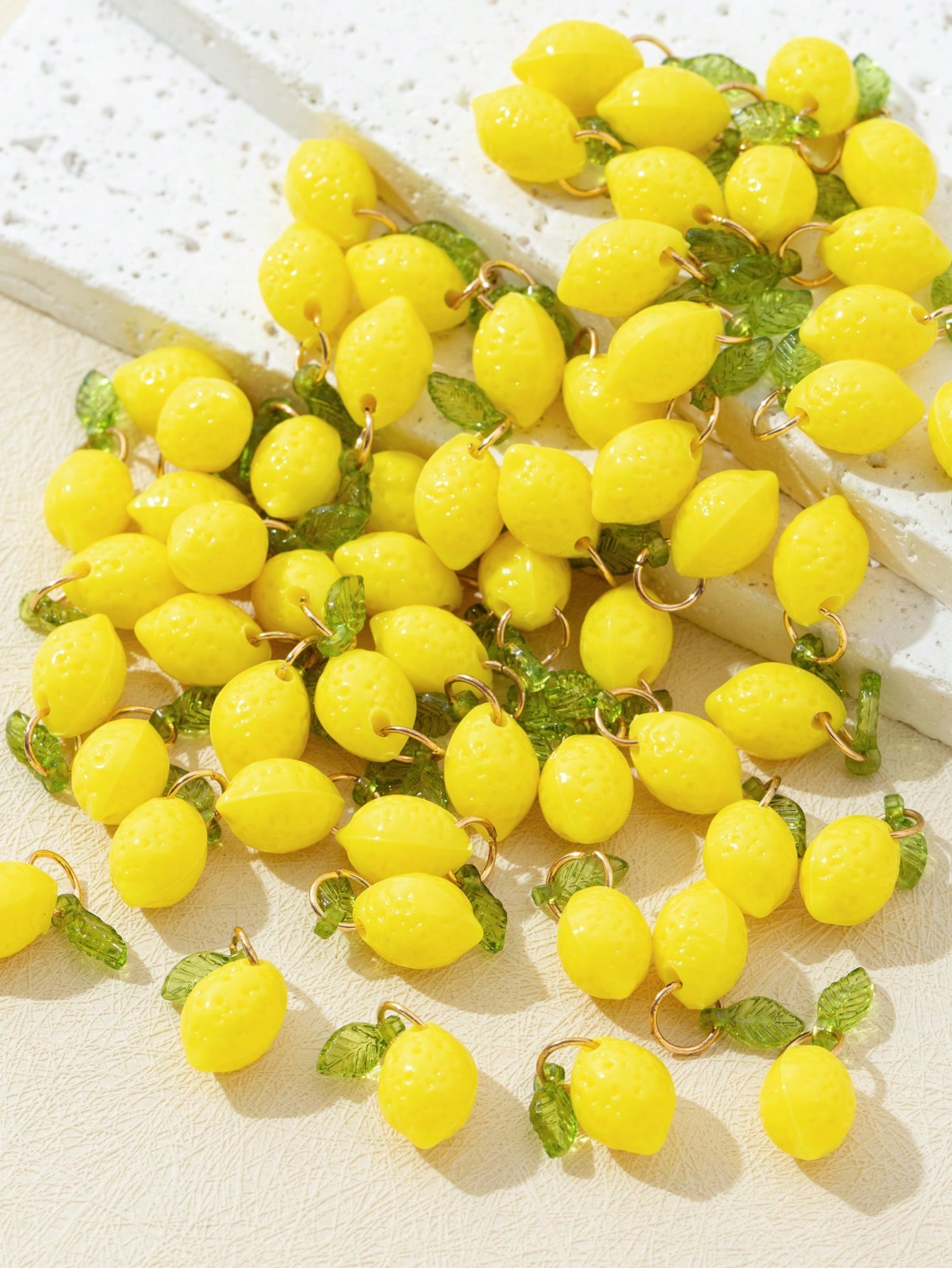 10Pcs 3D Lemon Resin Charms Pe - Resin Art Earrings ulasan dan harga