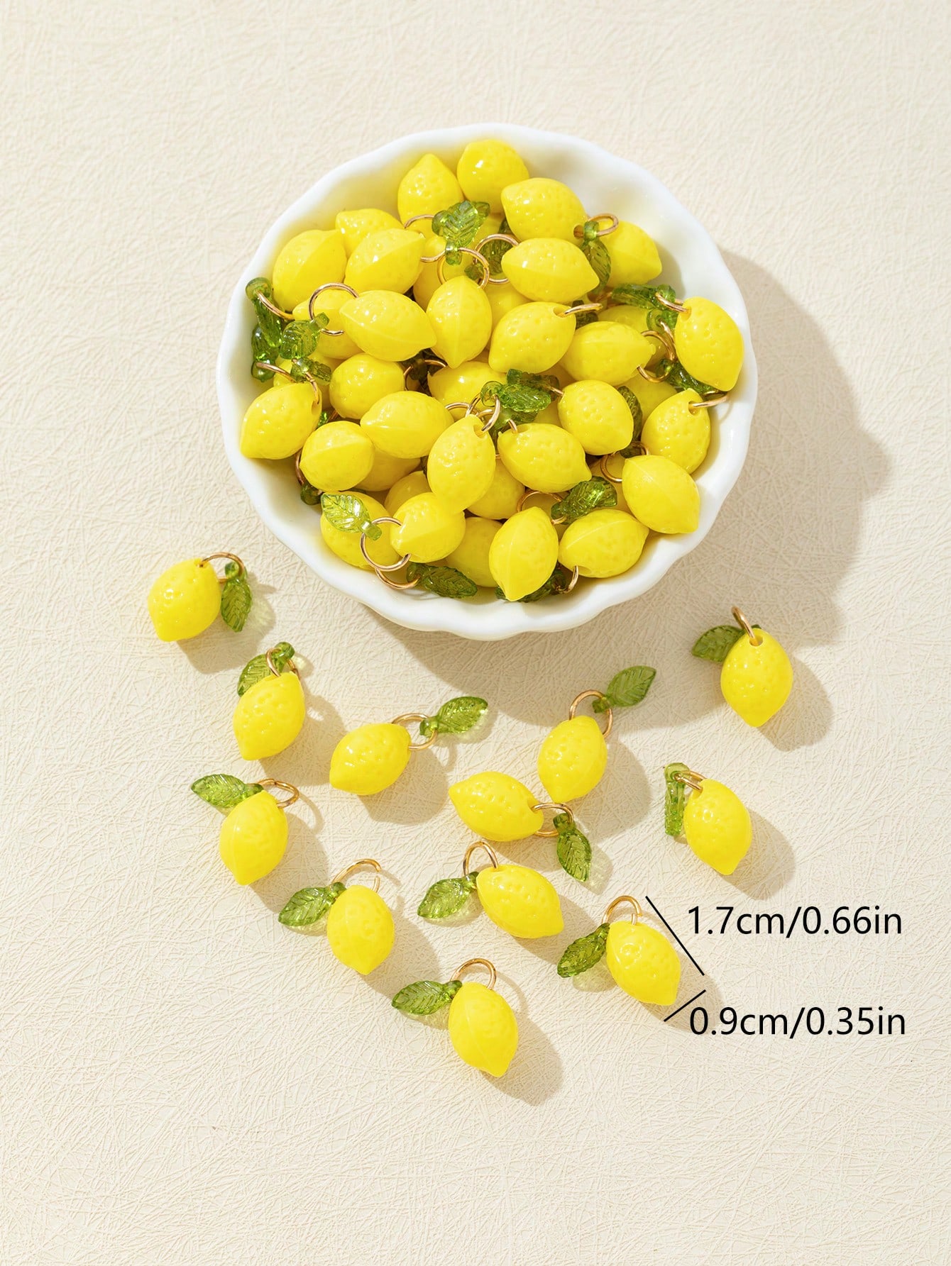 10Pcs 3D Lemon Resin Charms Pe - Resin Art Earrings ulasan dan harga