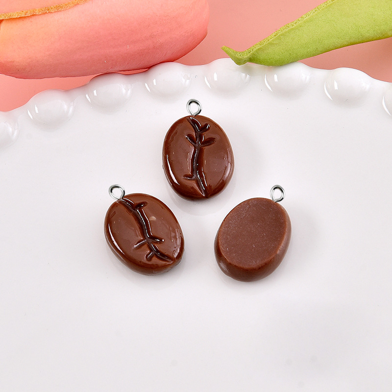 10pcs Coffee Beans Resin Penda - Resin Art Earrings ulasan dan harga