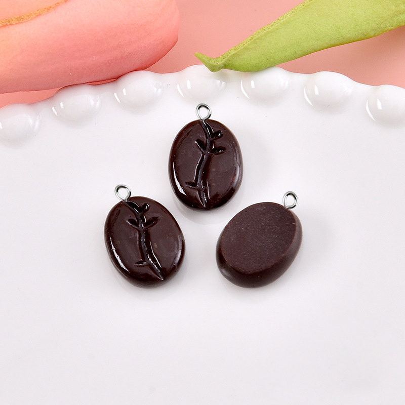 10pcs Coffee Beans Resin Penda - Resin Art Earrings ulasan dan harga