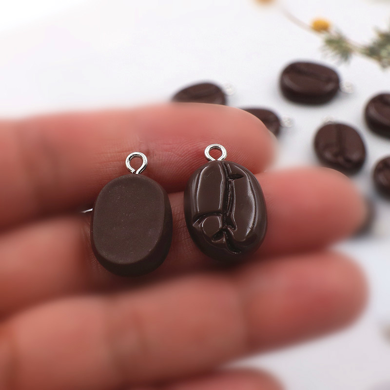 10pcs Coffee Beans Resin Penda - Resin Art Earrings ulasan dan harga
