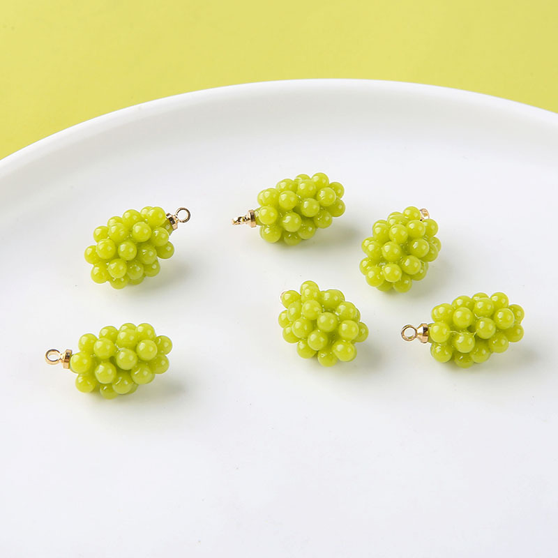 6pcs Cute Little Grapes Resin  - Resin Art Earrings ulasan dan harga