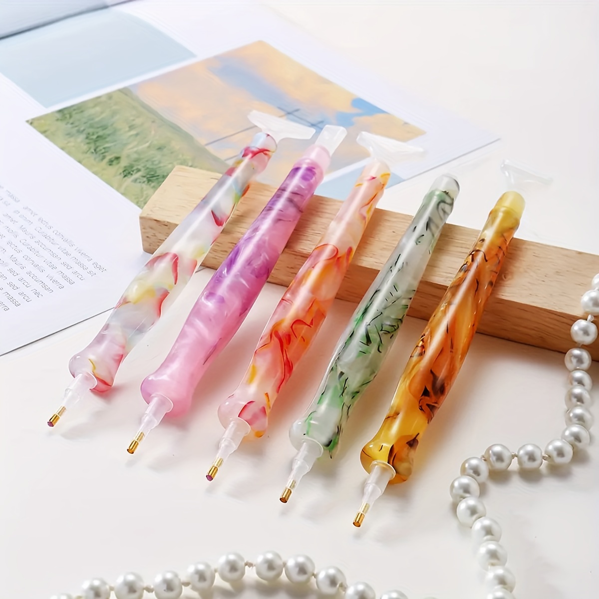 1pc Random Color Resin Retro D - Resin Art Pen ulasan dan harga