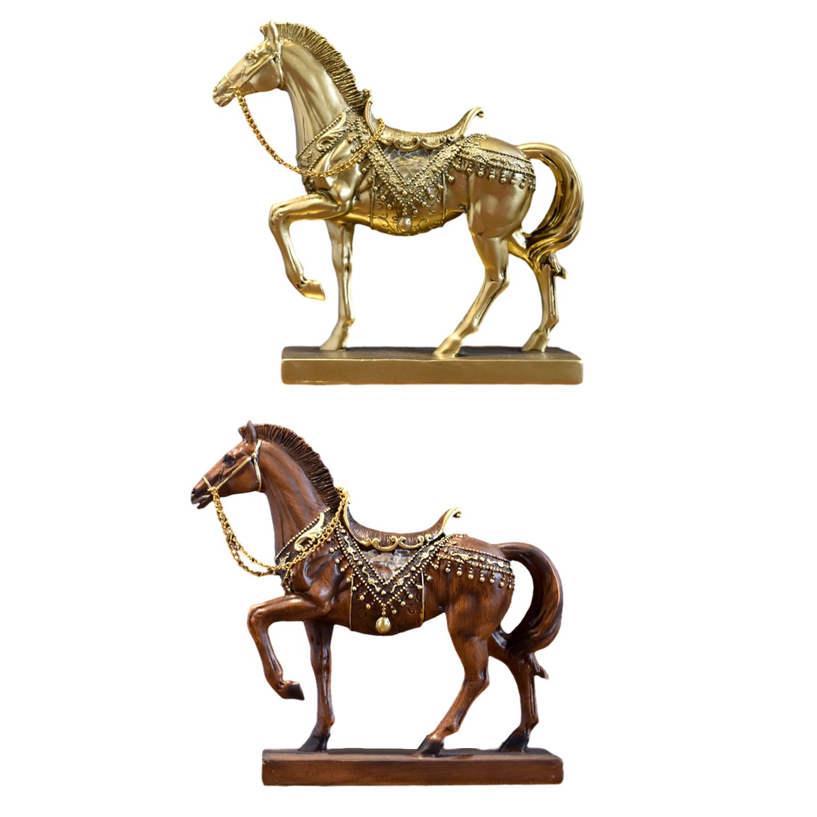 Horse Figurine Horse Statue Ta - Resin Art Table Top ulasan dan harga