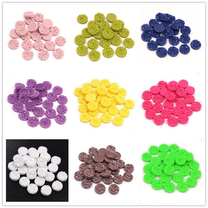 40pcs Resin Druzy Cabochons Do - Resin Art Earrings ulasan dan harga