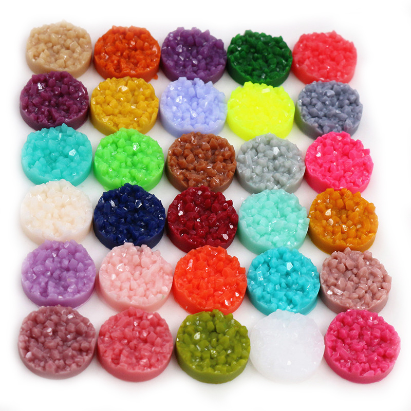 40pcs Resin Druzy Cabochons Do - Resin Art Earrings ulasan dan harga