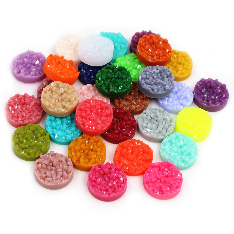 40pcs Resin Druzy Cabochons Do - Resin Art Earrings ulasan dan harga