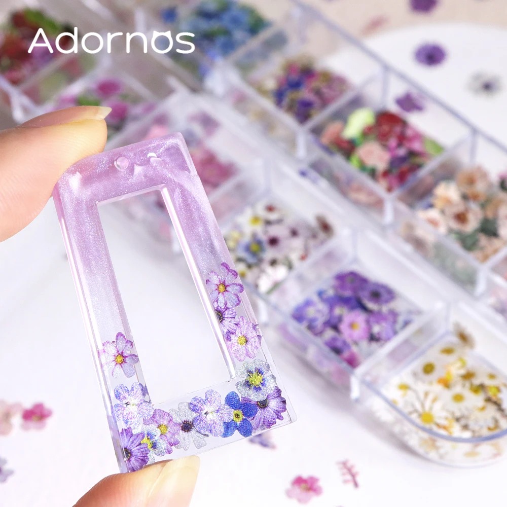 12 Grids 3D Colorful Flower Ul - Resin Art And Wood ulasan dan harga