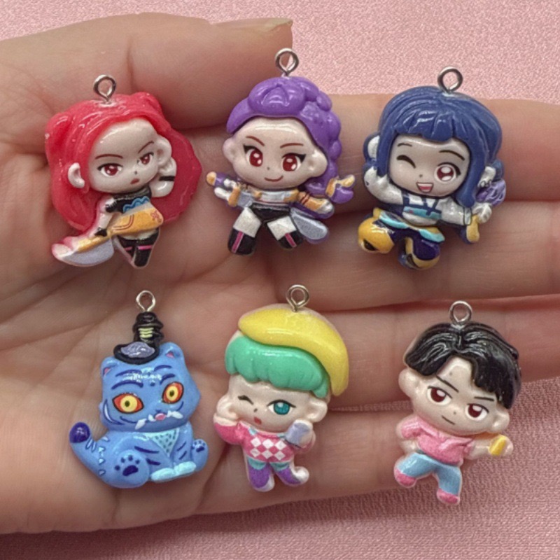 10pcs resin cartoon pendant, D - Resin Art Earrings ulasan dan harga