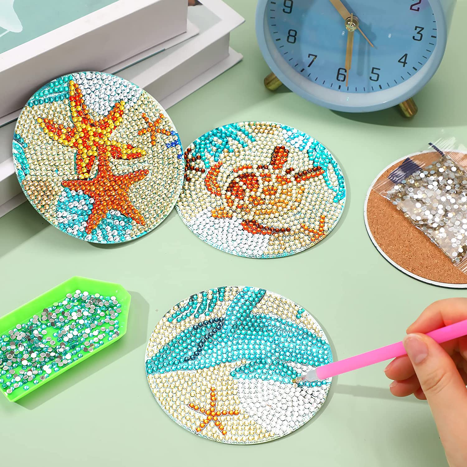 8pcs/Set DIY Diamond Painting  - Resin Art And Wood ulasan dan harga