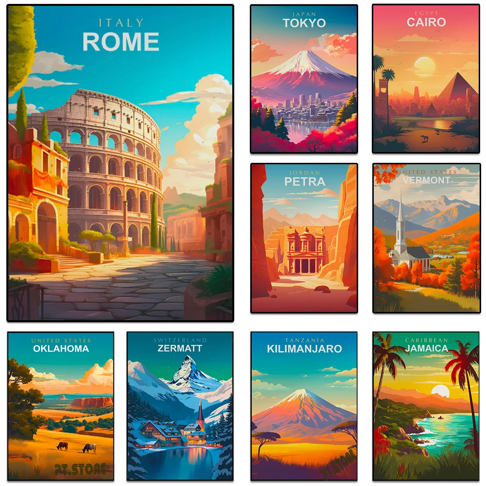 World Travel Cities Posters Pr - Resin Art World ulasan dan harga