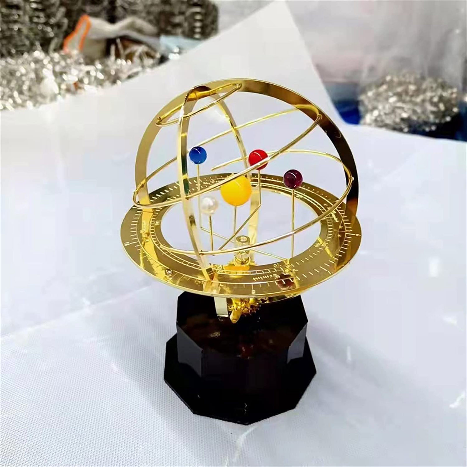 Rotating Solar System Metal Or - Resin Art Table Top ulasan dan harga
