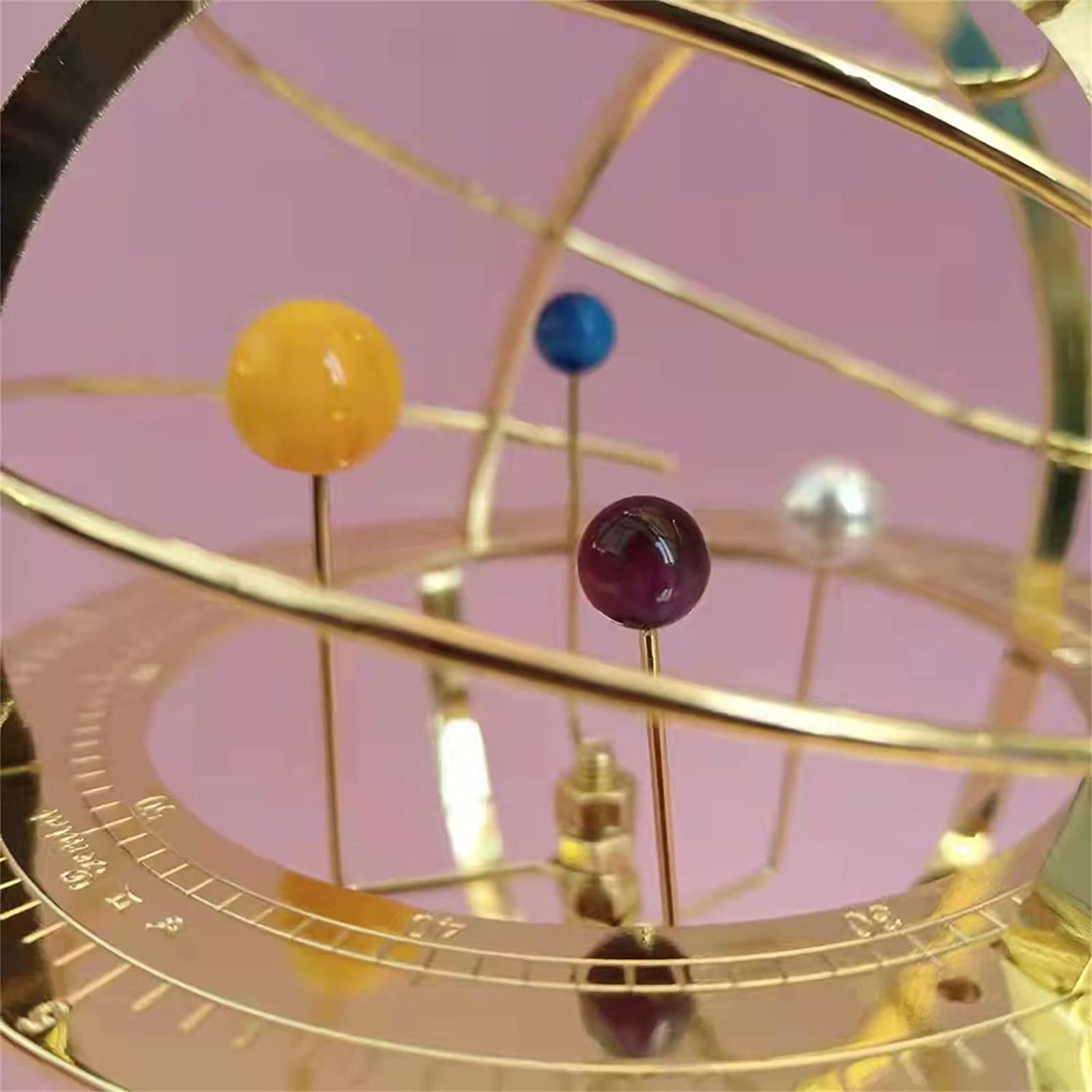 Rotating Solar System Metal Or - Resin Art Table Top ulasan dan harga