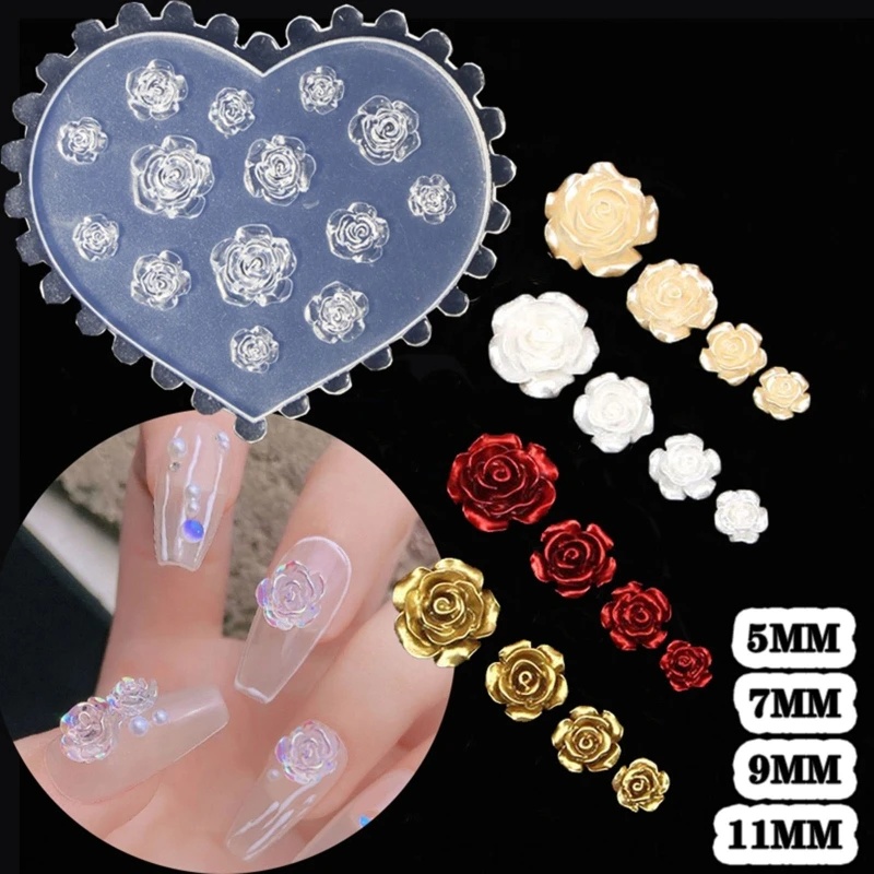 3D Rose Flower Nail Art Decora - Resin Art Equipment ulasan dan harga