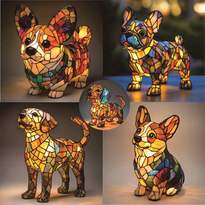 LED 3D Cute Corgi/Pug/Cat Magi - Resin Art Table Top ulasan dan harga