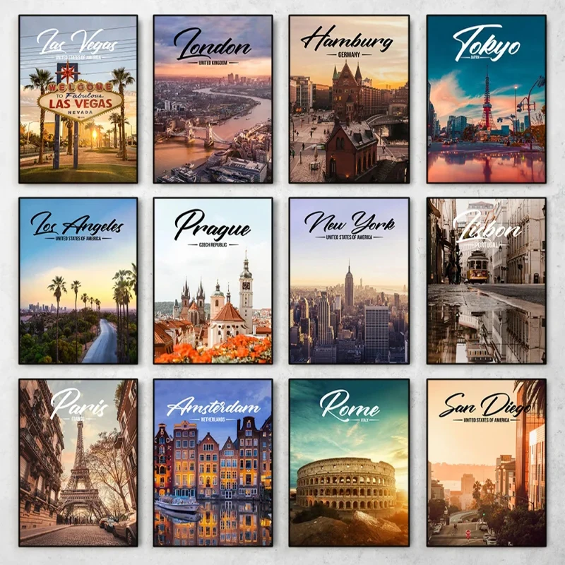 World Famous Cities Posters Lo - Resin Art World ulasan dan harga