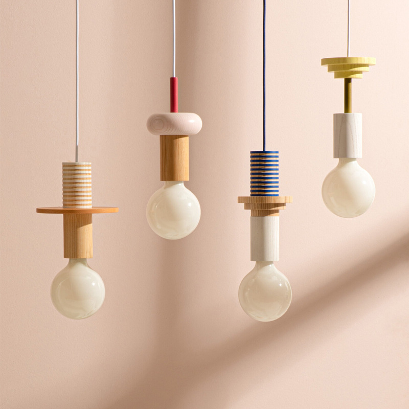 JUNIT Dia Pendant Lamp Modern  - Resin Art And Wood ulasan dan harga