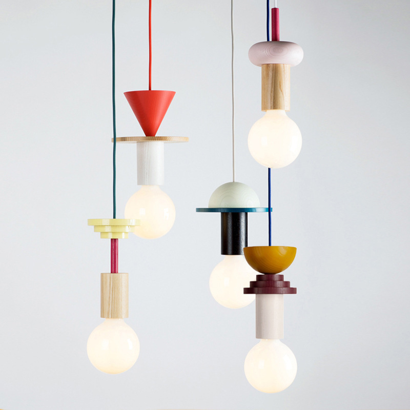 JUNIT Dia Pendant Lamp Modern  - Resin Art And Wood ulasan dan harga