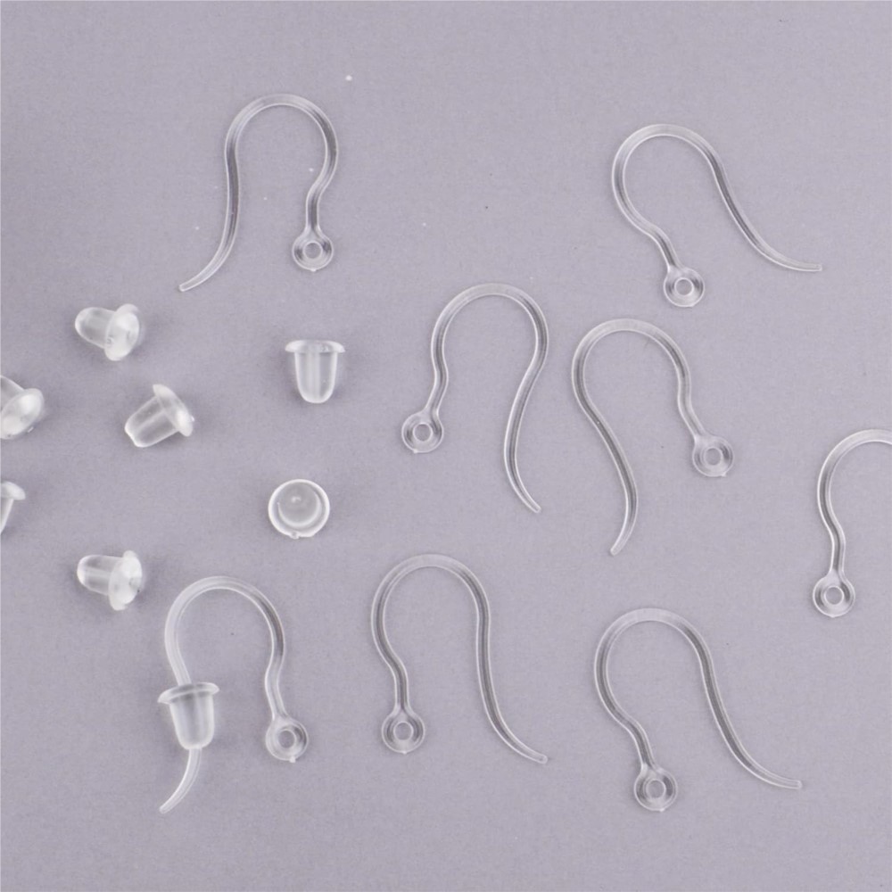 40pcs Clear Plastic Earring Ho - Resin Art Earrings ulasan dan harga