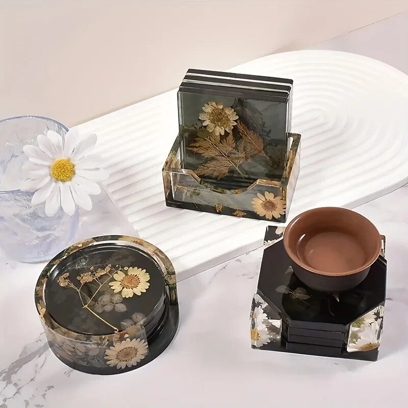 Coaster Resin Molds Set Includ - Resin Art Pen ulasan dan harga
