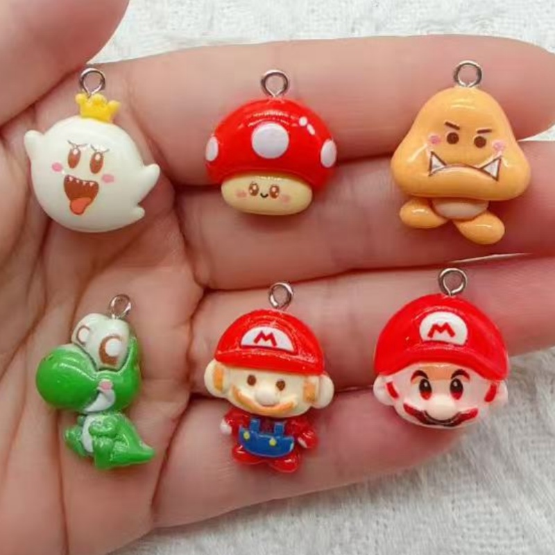 10pcs resin cartoon pendant, D - Resin Art Earrings ulasan dan harga