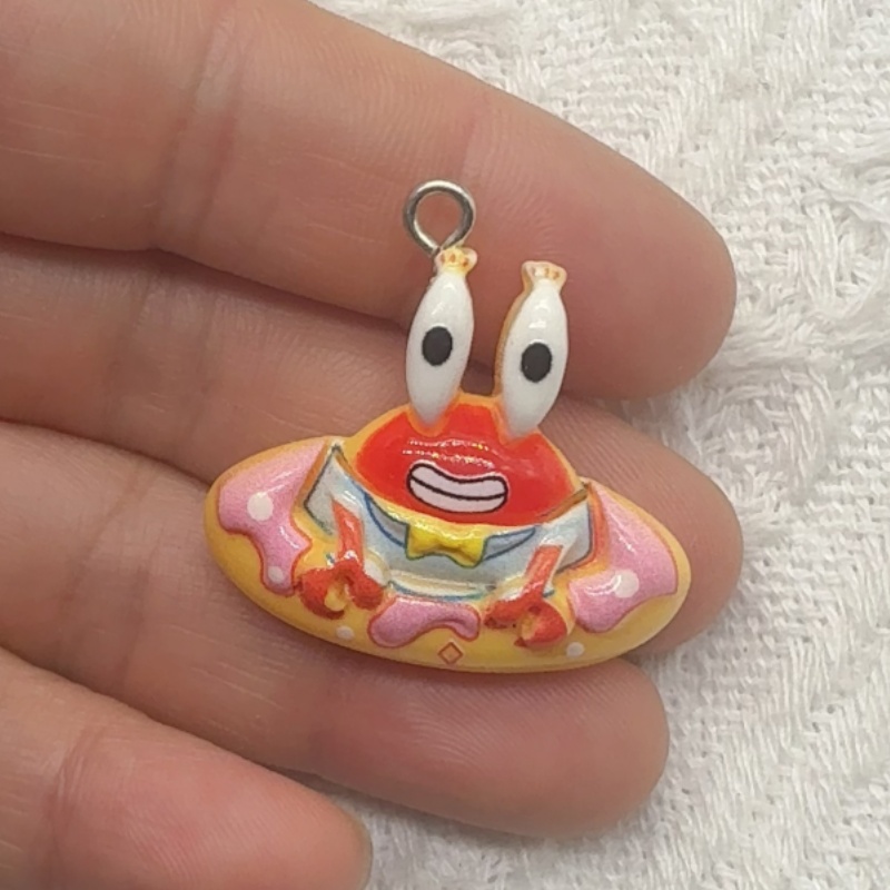 10pcs cartoon resin pendant, D - Resin Art Earrings ulasan dan harga