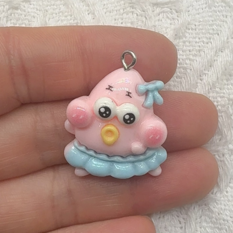 10pcs cartoon resin pendant, D - Resin Art Earrings ulasan dan harga