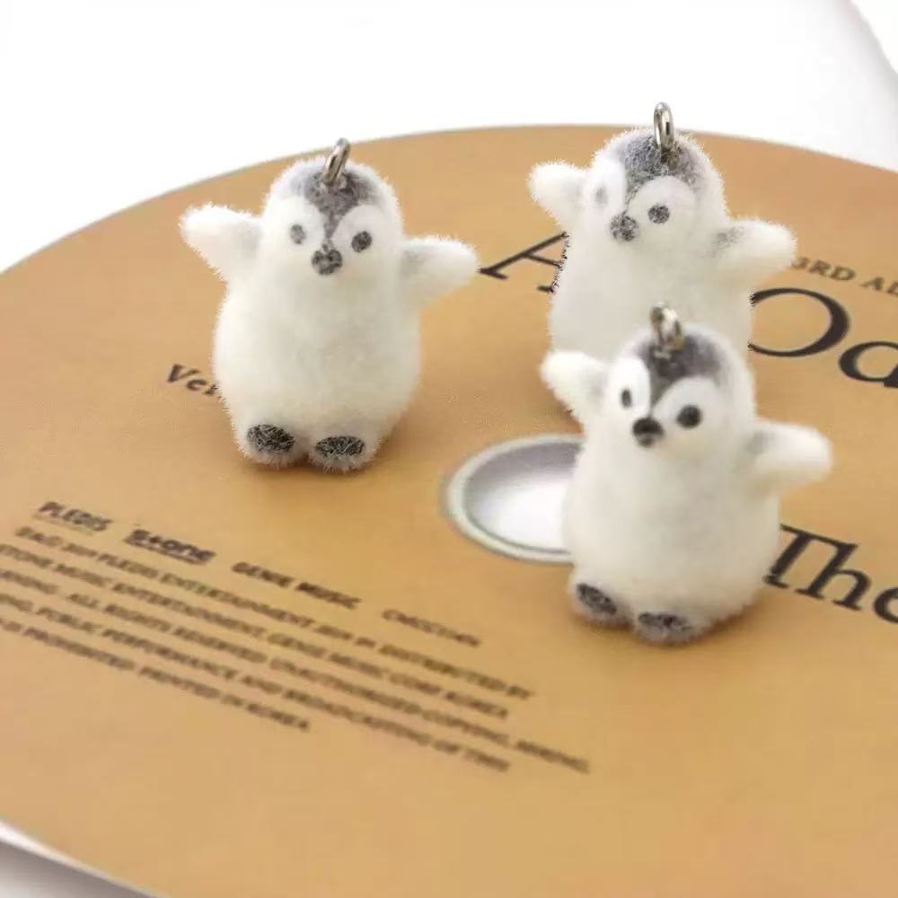 5pcs Flocking Small Penguin Re - Resin Art Earrings ulasan dan harga