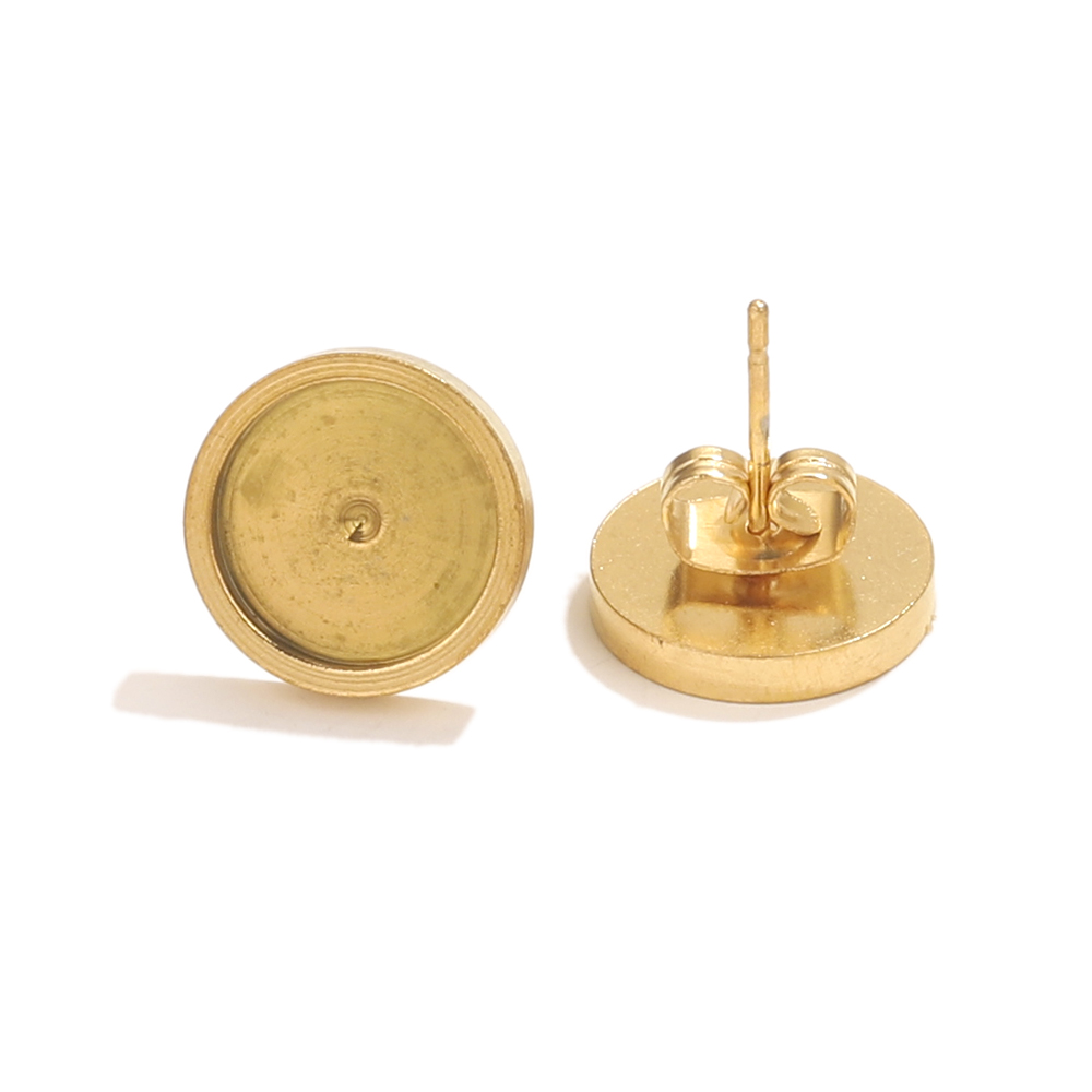 10pcs Stainless Steel Gold Ear - Resin Art Earrings ulasan dan harga